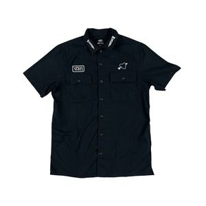 Vans Off The Wall‎ Elijah Berle Men Short Sleeve Button Up Classic FitShirt Sz S
